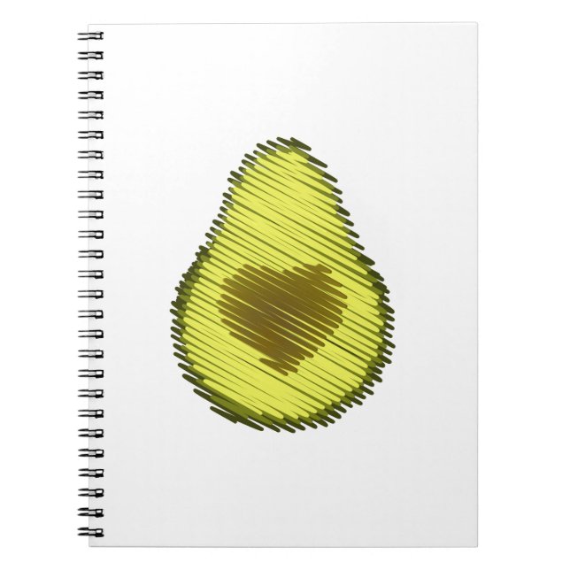 Avocado Love Scribble Notebook (Front)