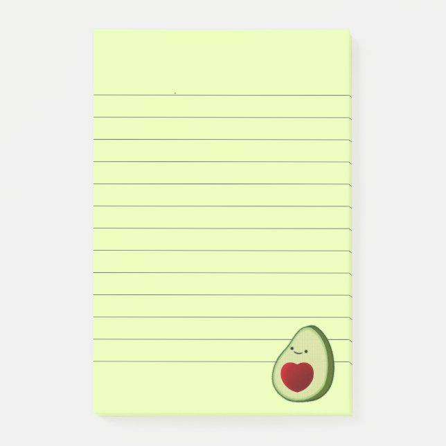 Avocado Lover Cute Cartoon  Post-it Notes (Front)