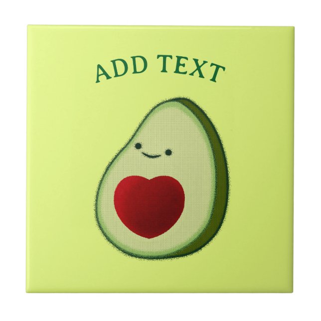 Avocado Lover Cute Cartoon  Tile (Front)