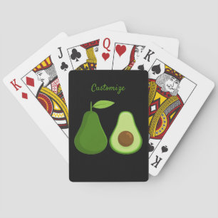 Avocado Lover Design Thunder_Cove Playing Cards