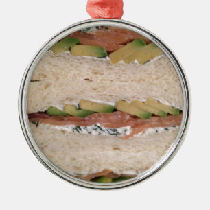 Avocado & Lox sandwich Metal Tree Decoration
