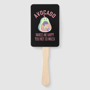 Avocado Makes Me Happy Hand Fan