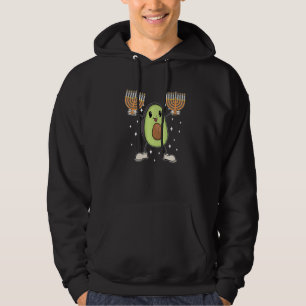 Avocado Menorah Hanukkah Fruit Chanukah Jewish Veg Hoodie