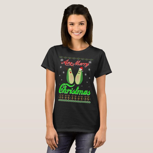 Avocado Merry Christmas T-Shirt (Front Full)