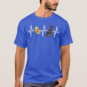 Avocado Miniature Pinscher Heartbeat Dog Lover T-Shirt