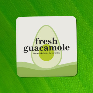 Avocado - Modern Guacamole Label Sticker