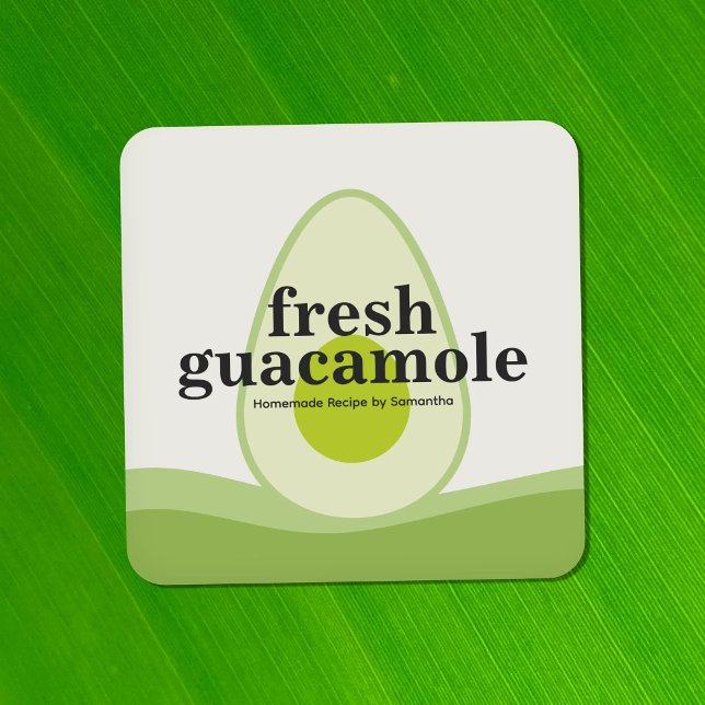 Avocado - Modern Guacamole Label Sticker (Avocado - Modern Guacamole Label Sticker)
