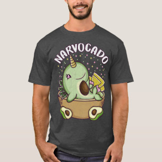 Avocado Narwhal Narvocado Funny Cute Food T-Shirt
