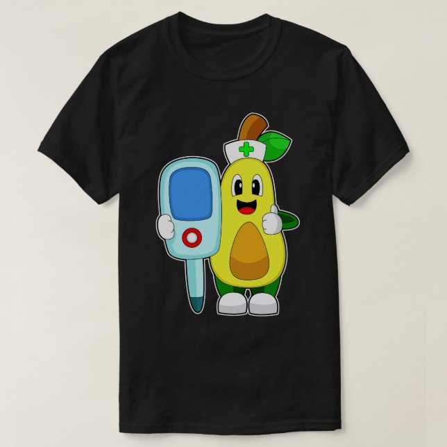 Avocado Nurse Fever thermometer T-Shirt (Design Front)