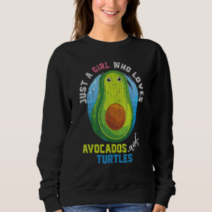 Avocado Ocean Animal Girls Women Pet Cute Turtle Sweatshirt