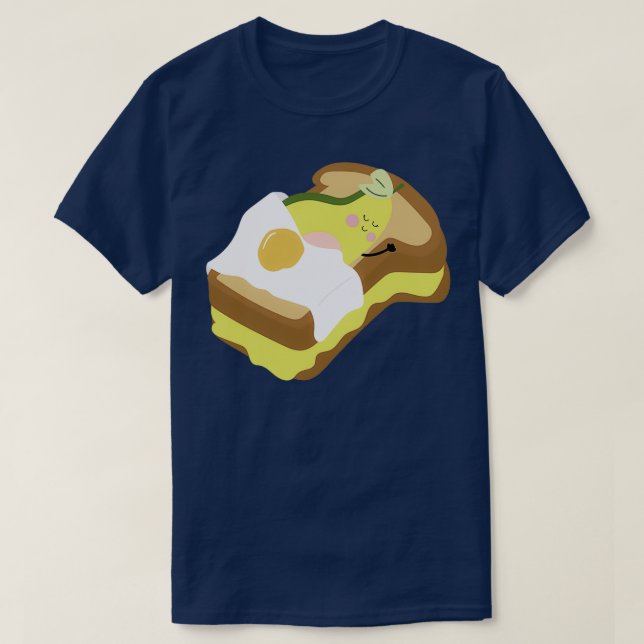 Avocado On A Toast Avocado Vegan Veggies Who Love  T-Shirt (Design Front)