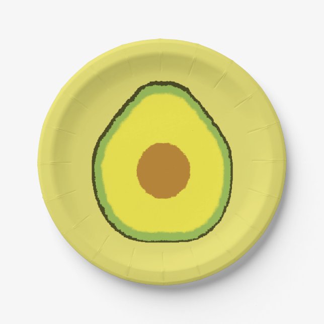 Avocado Paper Plate (Front)