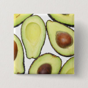Avocado Pattern 15 Cm Square Badge