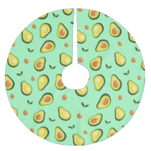 Avocado Pattern Brushed Polyester Tree Skirt
