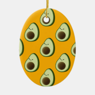 Avocado Pattern Ceramic Tree Decoration