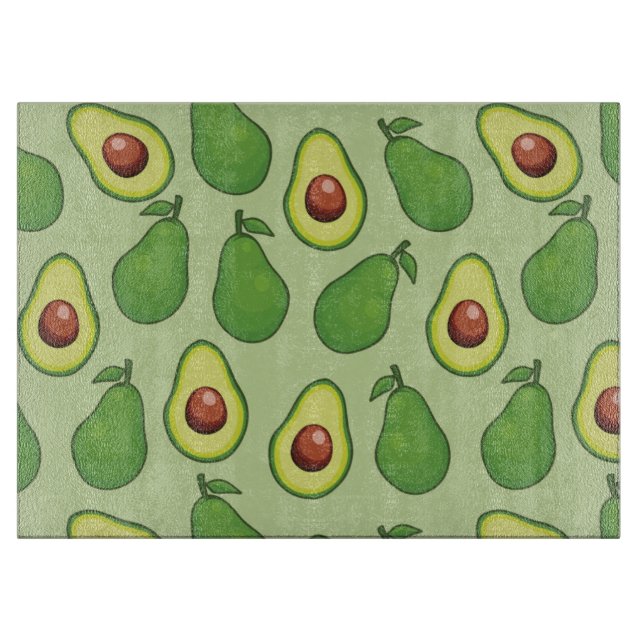 Avocado Pattern Cutting Board (Front)