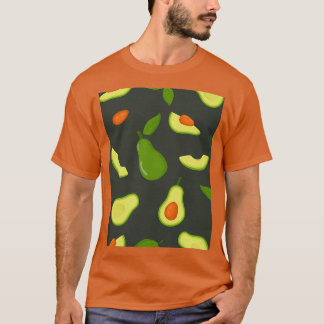 Avocado Pattern Dark Green T-Shirt