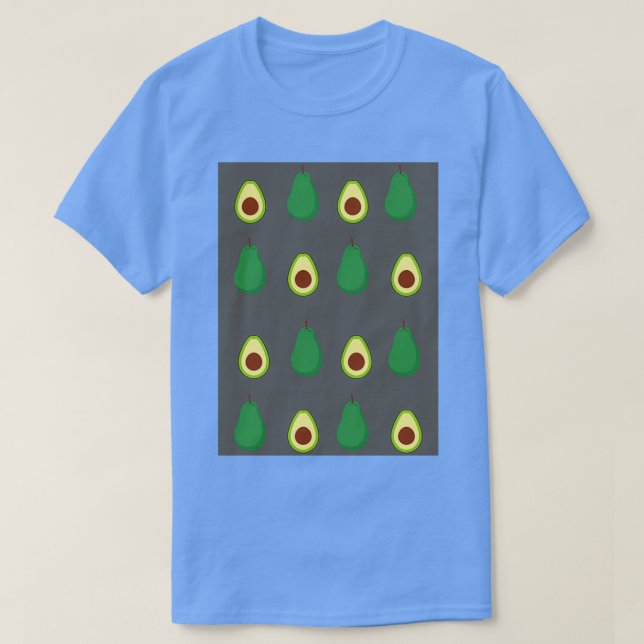 Avocado pattern dark grey T-Shirt (Design Front)