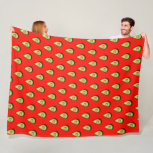 Avocado Pattern Fleece Blanket