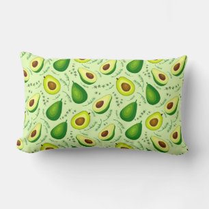 Avocado Pattern Lumbar Cushion