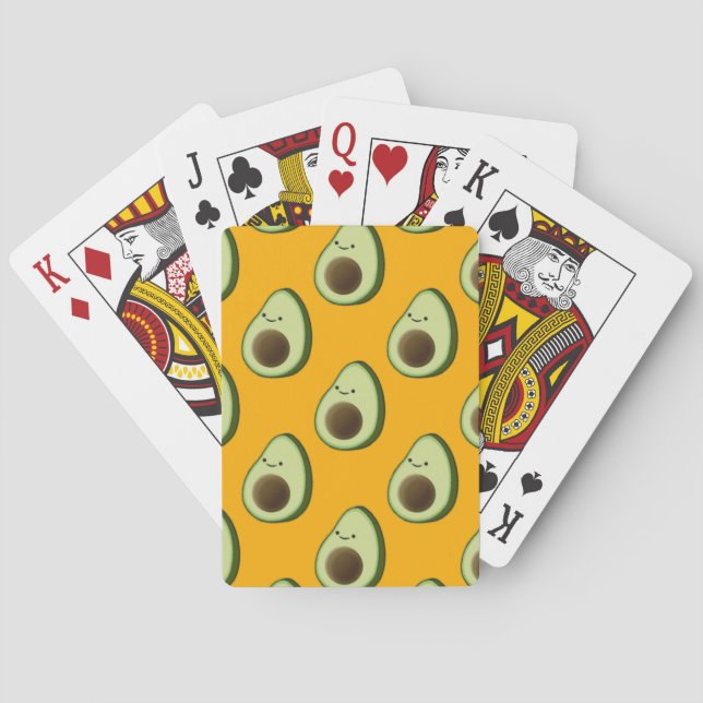 Avocado Pattern Playing Cards (Back)