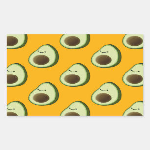 Avocado Pattern Rectangular Sticker