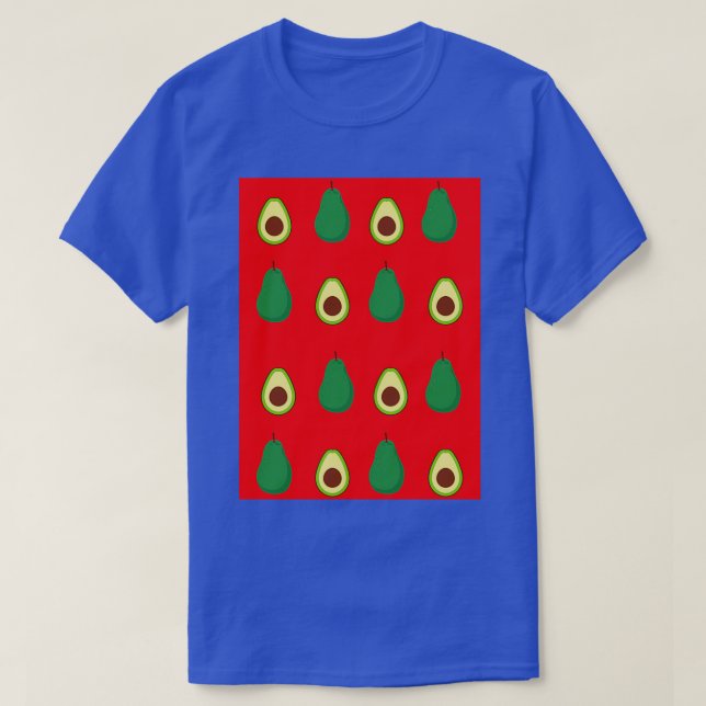 Avocado pattern red T-Shirt (Design Front)