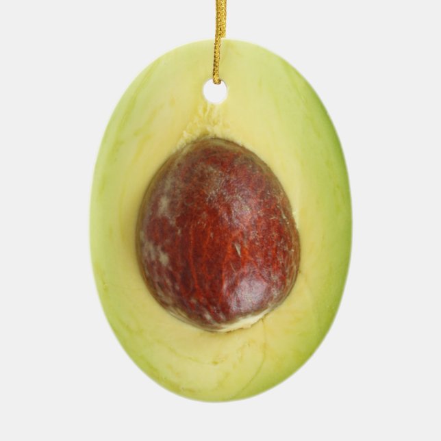 Avocado Pit Ceramic Tree Decoration (Front)