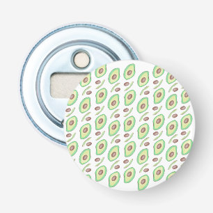Avocado Pits Slices Fruit Hand Drawn Pattern    Bottle Opener