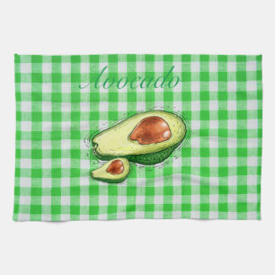 Avocado plaid Kitchen Towels