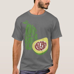 Avocado Plant Based World Vegetarian Day Vegan Veg T-Shirt