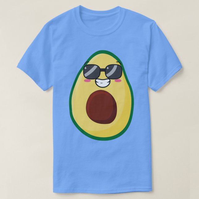 Avocado Plush funny avocado with sunglasses for av T-Shirt (Design Front)
