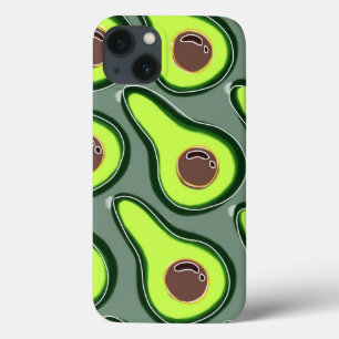 🥑 Avocado Pop Art – Fresh & Fun Pattern 🥑 iPhone 13 Case