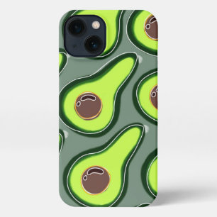 🥑 Avocado Pop Art – Fresh & Fun Pattern 🥑 iPhone 13 Case