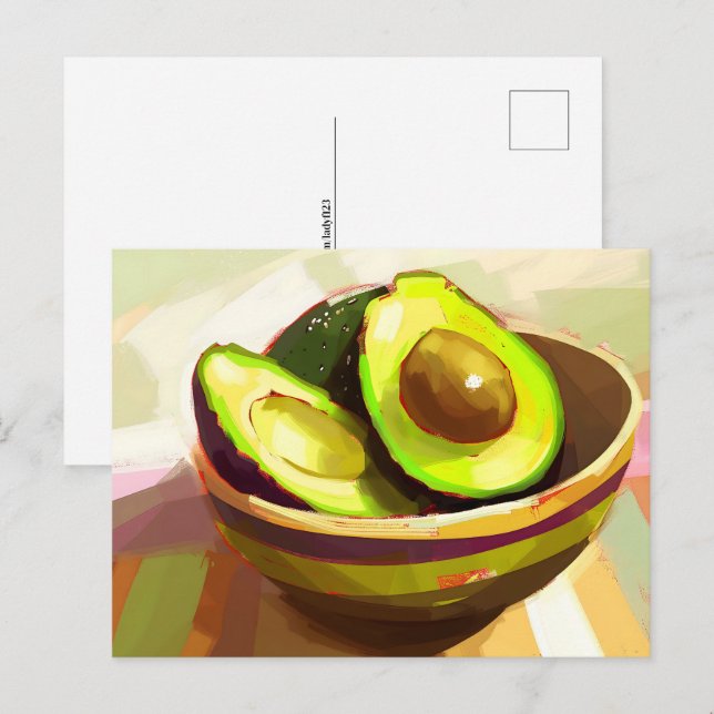 Avocado, Postcrossing Postcard (Front/Back)