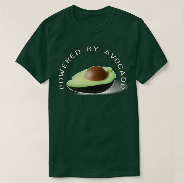 Avocado Powered By Avocado T-Shirt (Design Front)