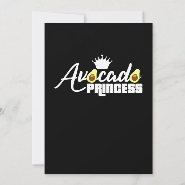 Avocado Princess Invitation (Front)