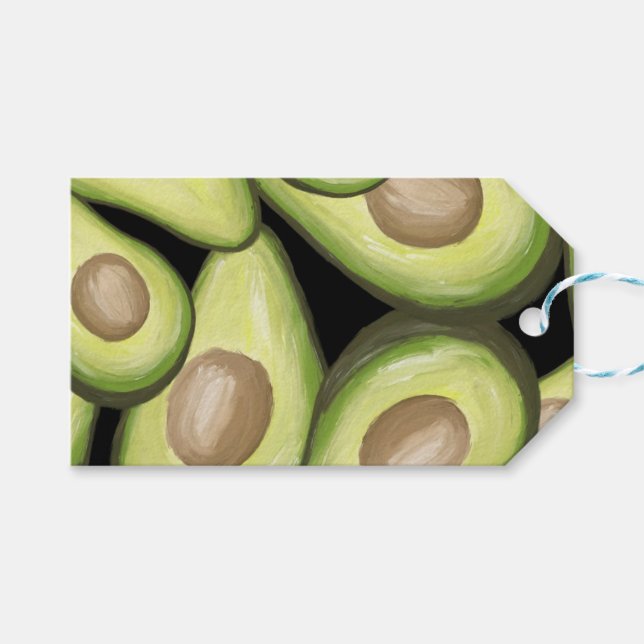 "Avocado" Print Gift Tag (Front (Horizontal))