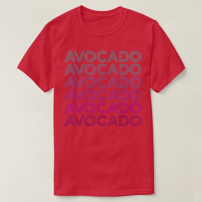Avocado Retro  T-Shirt (Design Front)