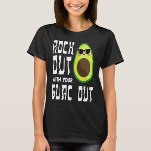 Avocado Rock Guac Out Workout Gym Personal Traine T-Shirt