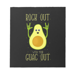 Avocado Rock Out With Your Guac Out Notepad