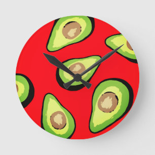Avocado Round Clock