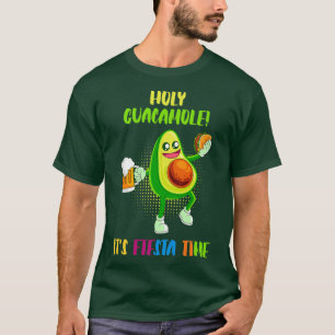 Avocado Saying Holy Guacamole Vegan Vegetarian Mex T-Shirt