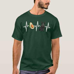 Avocado Scottish Terrier Heartbeat Dog Lover  T-Shirt