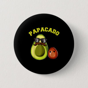 Avocado Shirt For Men, Papacado Pregnancy Announce 6 Cm Round Badge