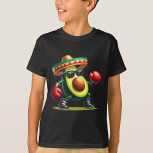 Avocado Showing Boxing Skills Cinco De Mayo Funny  T-Shirt