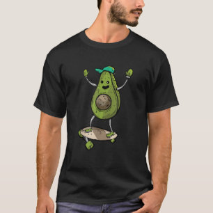 Avocado Skater Skateboard Summer Funny Food Lover  T-Shirt