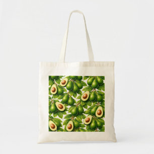 Avocado Slice Pattern Tote Bag