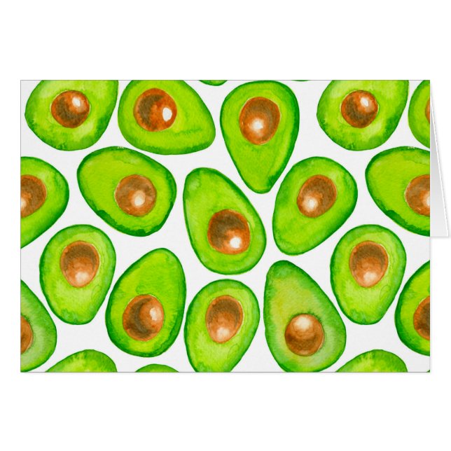 Avocado slices watercolor (Front Horizontal)