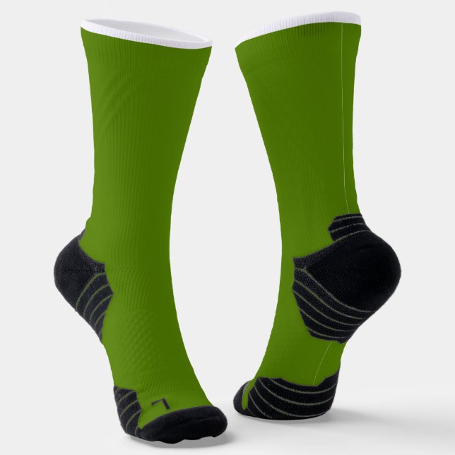 Avocado (solid colour) socks (Angled)